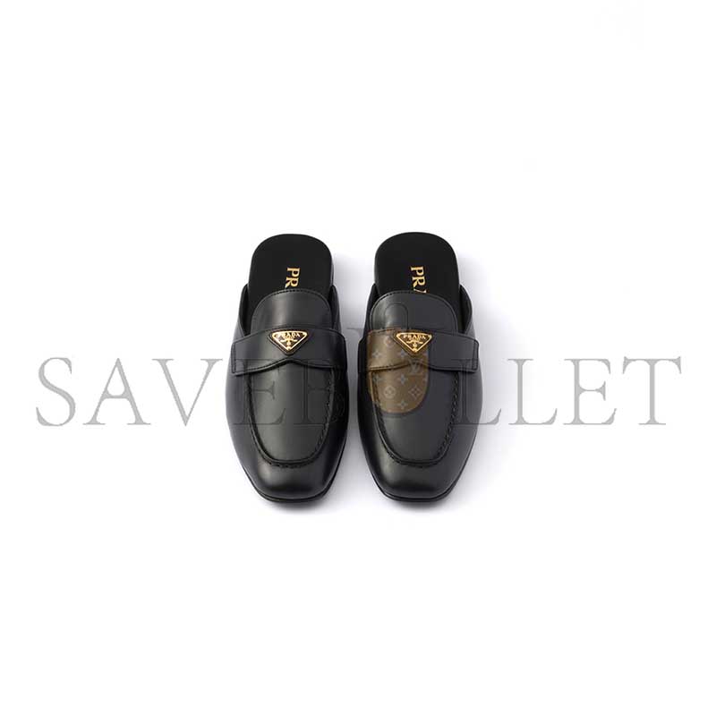 PRADA LEATHER SLIPPERS 1D766N